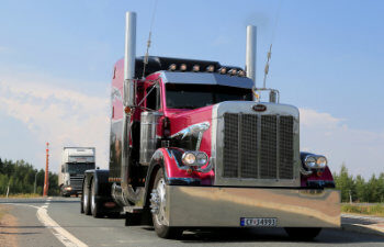truck on the road
